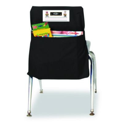 Elastic-Back Seat Sack For Chairs 12" To 17" Wide, 11 x 15.5 x 14, Fabric, Black