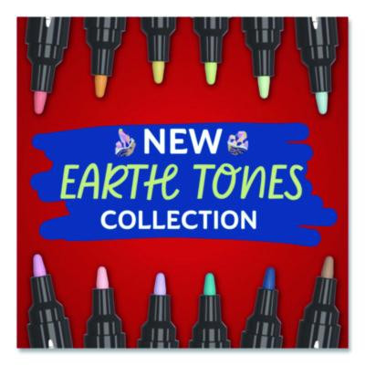 Creative Markers, Bullet Tip, Assorted Earth Tones, 12/Pack