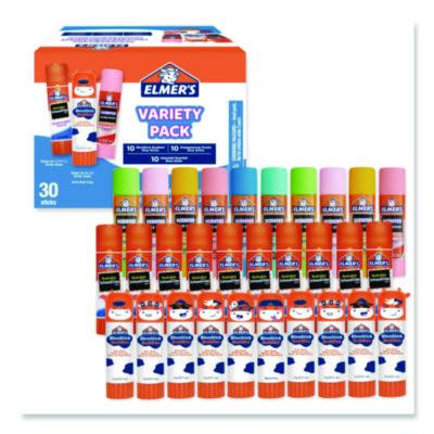 Glue Stick Variety Pack, 0.21 Oz, Dries Clear, 30/Pack
