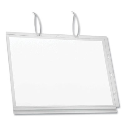 Water-Resistant Sign Holder Pockets With Cable Ties, 11 x 17, Clear Frame, 5/Pack