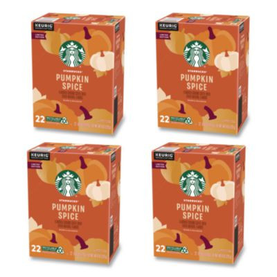 Pumpkin Spice Coffee, K-Cups, 22/Box, 4 Boxes/Carton