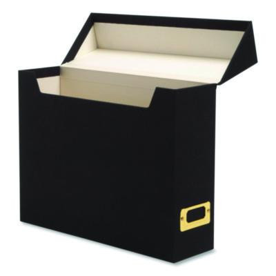Flip Top File Box, Letter Files, 13 x 3.7 x 10, Charcoal