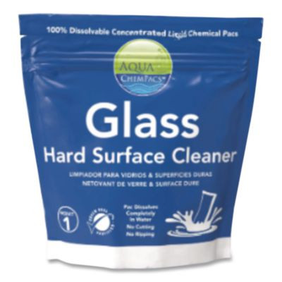 Glass Hard Surface Cleaner, 20 Chempacs/Pack, 12 Packs/Carton