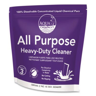 All Purpose Heavy-Duty Cleaner Starter Pack With 32 Oz Empty Spray Bottle, Lavender Scent, 12 Chem Pacs/Carton