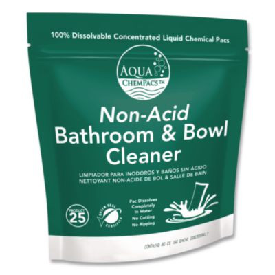 Aqua Chempacs Non-Acid Bathroom And Bowl Cleaner, Lavender Scent, 6 g Packets, 80 Chem Pacs/Pack, 4 Packs/Carton