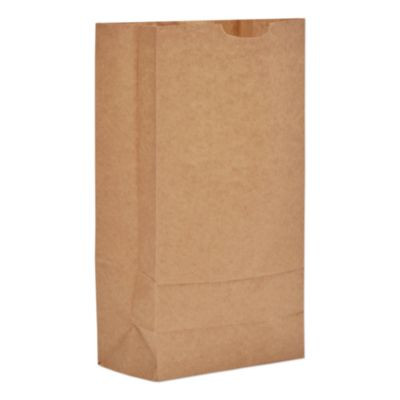 Grocery Paper Bags, 10# Size, 35# Basis Weight, 7" x 4.38" x 13.75", Kraft, 2,000/Bundle