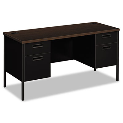 Metro Series Kneespace Credenza, 60w X 24d X 29.5h, Mocha/Black