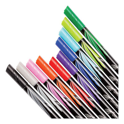 Intensity Porous Point Pen, Stick, Extra-Fine 0.4 Mm, Assorted Ink And Barrel Colors, 10/Pack