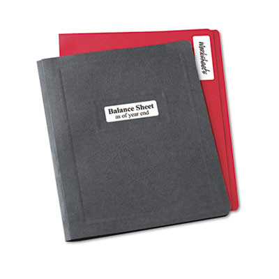 Removable Multi-Use Labels, Inkjet/Laser Printers, 1 X 3, White, 5/Sheet, 50 Sheets/Pack, (5436)