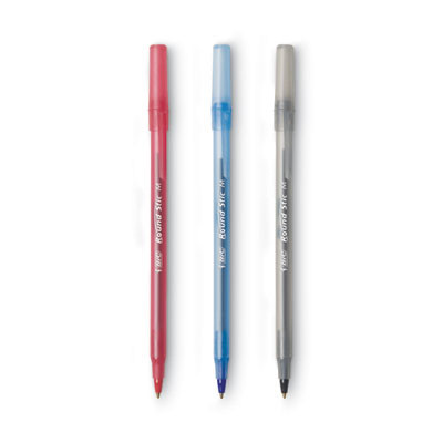 Round Stic Xtra Precision Ballpoint Pen Value Pack, Stick, Medium 1 Mm, Assorted Ink And Barrel Colors, 60/Pack