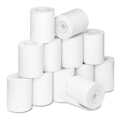 Direct Thermal Printing Thermal Paper Rolls, 2.25" X 80 Ft, White, 12/Pack