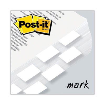 Standard Page Flags In Dispenser, White, 50 Flags/Dispenser, 2 Dispensers/Pack