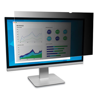 Frameless Blackout Privacy Filter For 23" Widescreen Flat Panel Monitor, 16:9 Aspect Ratio, Black