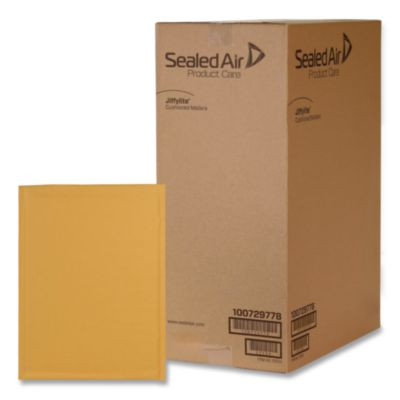 Jiffylite Self-Seal Bubble Mailer, #0, Barrier Bubble Air Cell Cushion, Self-Adhesive Closure, 6 x 10, Brown Kraft, 200/Ct
