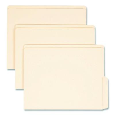Heavyweight Manila End Tab Folders, 9" High Front, 1/2-Cut Tabs: Bottom, Letter Size, 0.75" Expansion, Manila, 100/Box