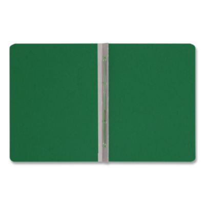 Prong Fastener Premium Pressboard Report Cover, Two-Piece Prong Fastener, 3" Capacity, 8.5 X 11, Green/Green