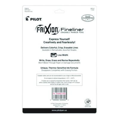Frixion Fineliner Erasable Porous Point Pen, Stick, Fine 0.7 Mm, Assorted Ink, Assorted Barrel, 12/Pack