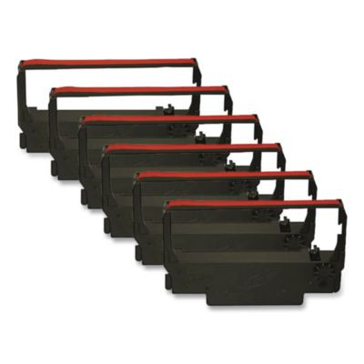 2451 Cash Register Ribbon, Black/Red, 6/Box
