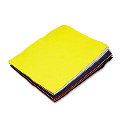 Felt Sheet Pack, Rectangular, 9 X 12, Assorted Colors, 12/Pack