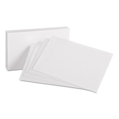 Unruled Index Cards, 4 X 6, White, 100/Pack