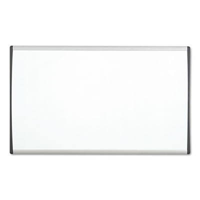 Arc Frame Cubicle Board, Magnetic Dry Erase, 24" x 14", White Surface, Satin Aluminum Frame
