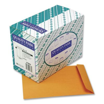 Catalog Envelope, 28 Lb Bond Weight Kraft, #13 1/2, Square Flap, Gummed Closure, 10 x 13, Brown Kraft, 250/Box
