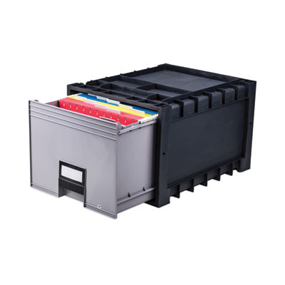 Archive Storage Drawers With Key Lock, Letter Files, 15.25" X 18" X 11.5", Black/Gray