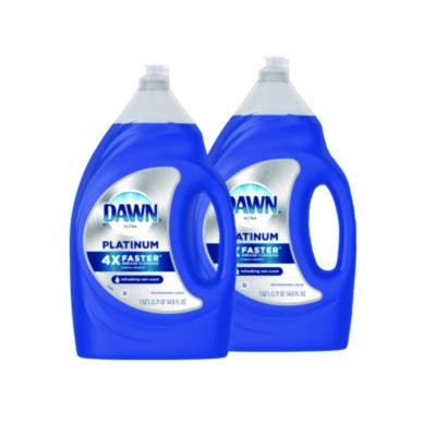 Platinum Liquid Dish Detergent, Refreshing Rain Scent, 54.8 Oz Bottle, 2/Pack