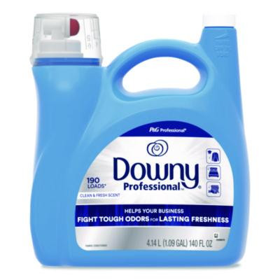 Commercial Liquid Fabric Softener, Clean And Fresh Scent, 140 Oz Plastic Bottle With Dispensing Tap