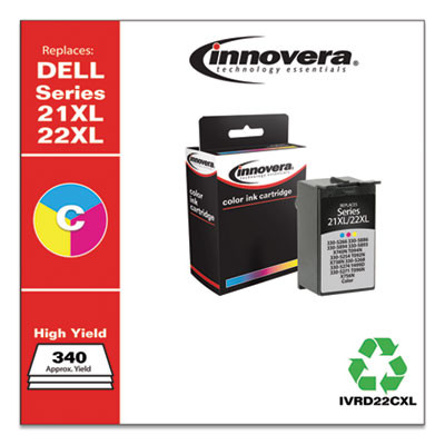 Remanufactured Tri-Color High-Yield Ink, Replacement For 21Xl/22Xl (330-5266), 340 Page-Yield