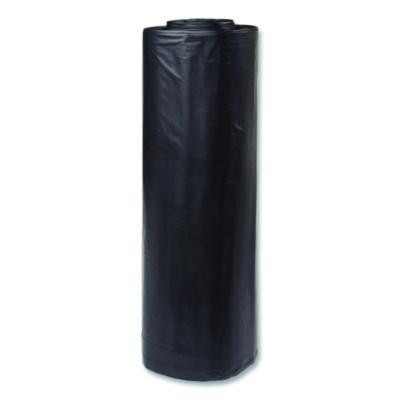 Low-Density Commercial Can Liners, 60 Gal, 1.15 Mil, 38 x 58, Black, Interleaved Roll, 25 Bags/Roll, 4 Rolls/Carton