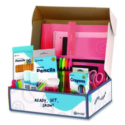 Back To School Supplies Kit For Grades K-5, Red