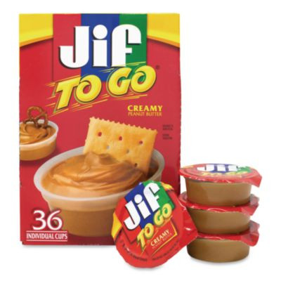 Spreads, Creamy Peanut Butter, 1.5 Oz Cup, 36 Cups/Carton