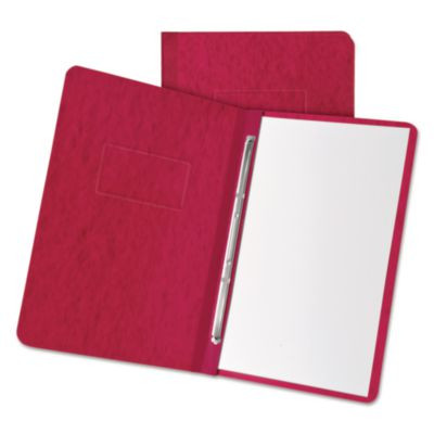 Heavyweight Pressguard And Pressboard Report Cover W/Reinforced Side Hinge, 2-Prong Fastener, 3" Cap, 8.5 X 11, Executive Red