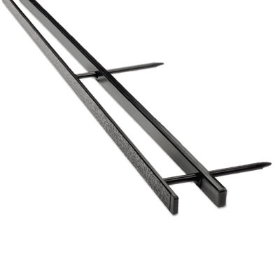 Velobind Reclosable Spines For 11 x 8.5 Documents, 4 Pins, 1.25" (200-Sheet) Capacity, Black, 25/Pack