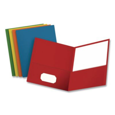 Twin-Pocket Folder, Accommodates (100) 11 x 8.5 Sheets, Assorted Colors, 25/Box