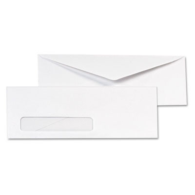 Invoice-Format Address-Window Envelope, #10, Commercial Flap, Gummed Closure, 4.13 x 9.5, White, 500/Box