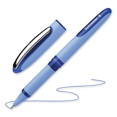 One Hybrid N Rollerball Pen, Stick, Extra-Fine 0.3 Mm, Blue Ink, Blue Barrel, 10/Box