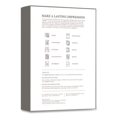 25% Cotton Business Paper, 24 Lb Bond Weight, 8.5 x 11, Natural, 500 Sheets/Ream