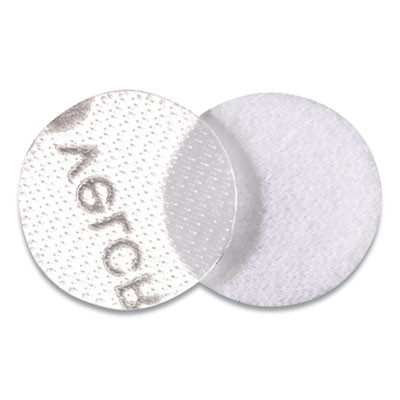 Sticky-Back Fasteners, Removable Adhesive, 0.63" Dia, Clear, 75/Pack
