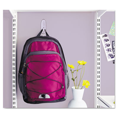 Medium Clear Hooks, Plastic, Supports 2 Lb, 6/Pack