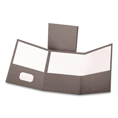 Tri-Fold Pocket Folder, Accommodates (150) 11 x 8.5 Sheets, Black, 20/Box