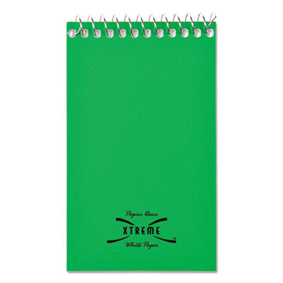 Paper Blanc Xtreme White Wirebound Memo Pads, Randomly Assorted Cover Colors, Narrow Rule, (60) White 3 x 5 Sheets