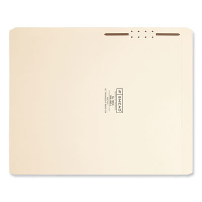 Top Tab Fastener Folders, Straight Tab, Expands 0.75", 1 Fastener, Legal Size, Manila, 50/Box