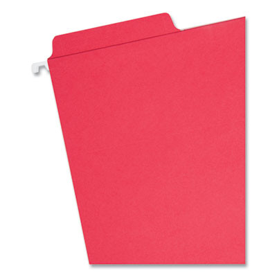 Fastab Hanging Folders, Letter Size, 1/3-Cut Tabs, Red, 20/Box