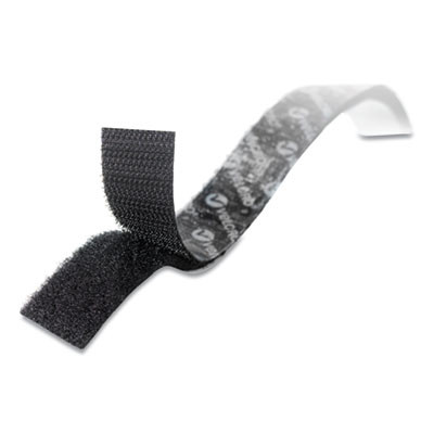 Sticky-Back Fasteners, Removable Adhesive, 0.75" X 30 Ft, Black
