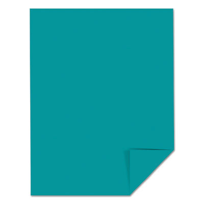 Color Cardstock, 65 Lb Cover Weight, 8.5 x 11, Terrestrial Teal, 250/Pack