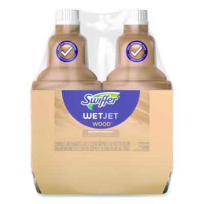 Wetjet System Wood Cleaning Solution Refill, Woodsy Scent, 42.2 Oz Bottle, 2/Pack