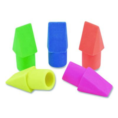 Classic Pencil Cap Erasers, For Pencil Marks, Assorted Colors, 15/Pack