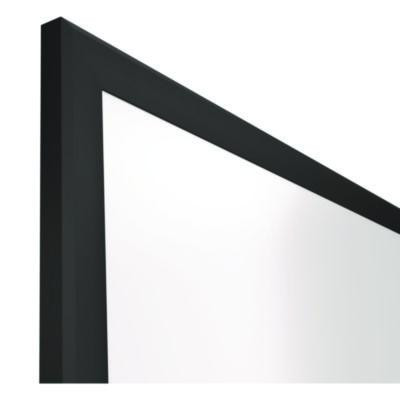 Magnetic Steel Dry Erase Board, 24" x 36", White Surface, Black Aluminum Frame